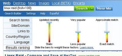 MSN search-tuning functions